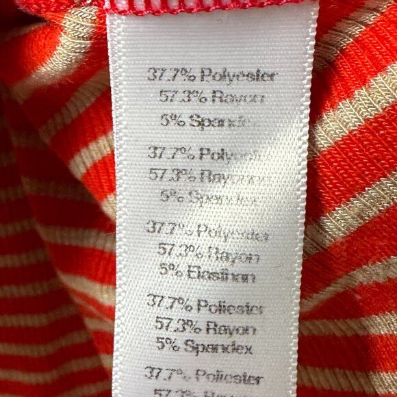 EUC Anthropologie Puella Orange Striped Sleeveless A-line Tunic in Large - Picture 10 of 10